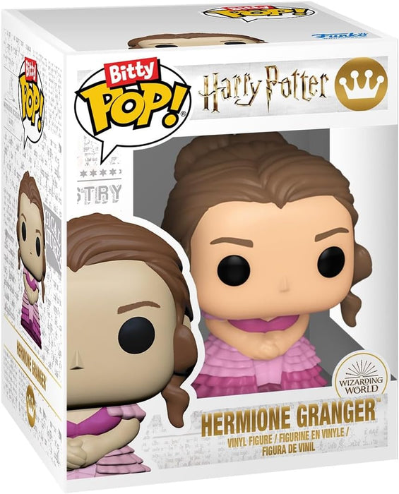 Funko Bitty Pop! HP GoF - Hermione 4 Pack and A Surprise Mystery Mini Figure - 0.9 Inch (2.2 Cm) - Harry Potter Collectable - Stackable Display Shelf Included - Gift Idea - Party Bags Stocking