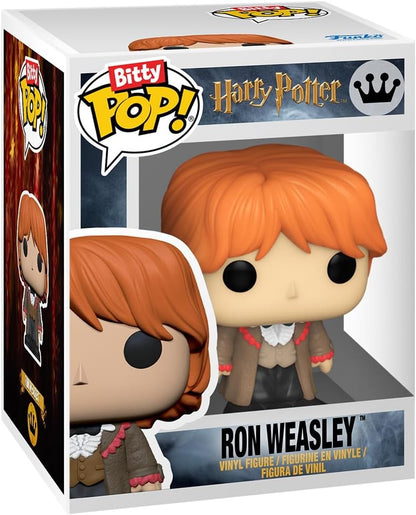 Funko Bitty Pop! HP GoF - Ron 4pk and A Surprise Mystery Mini Figure - 0.9 Inch (2.2 Cm) - Harry Potter Collectable - Stackable Display Shelf Included - Gift Idea - Party Bags Stocking
