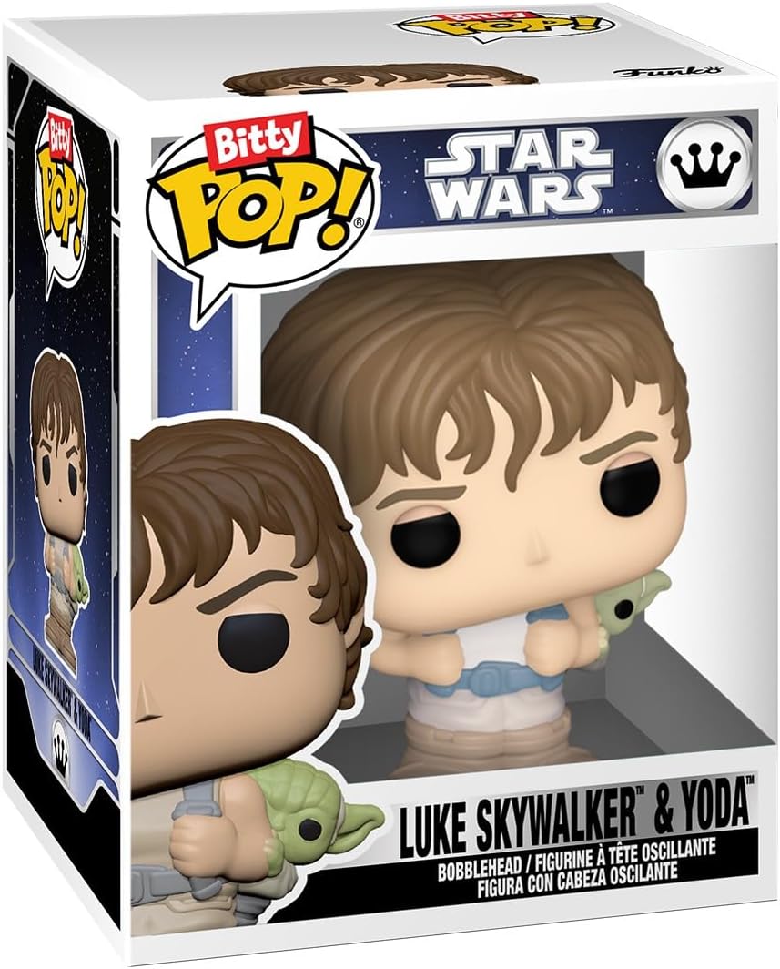 Funko Pop! Bitty: Star Wars - Darth Vader, Lando Calrissian, Luke Skywalker and Yoda, & Mystery Chase Figure (Styles May Vary)