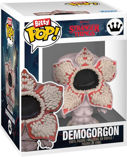 Funko Bitty Pop! ST SZN1 - Demogorgon 4pkand A Surprise Mystery Mini Figure - 0.9 Inch (2.2 Cm) - Stranger Things Collectable - Stackable Display Shelf Included - Gift Idea - Cake Topper