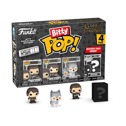 Funko Pop! Bitty: Game of Thrones - Ned Stark, Arya Stark, Nymeria, & Mystery Chase Figure (Styles May Vary)
