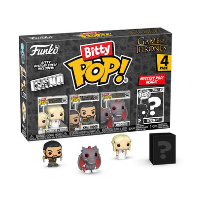 Funko Bitty Pop! Game of Thrones - Khaleesi 4pk and A Surprise Mystery Mini Figure - 0.9 Inch (2.2 Cm) - Collectable - Stackable Display Shelf Included - Gift Idea - Party Bags Stocking