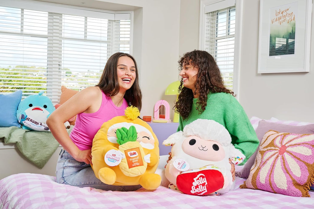 Snackles, Series 2, Pink Shrimp (Pringles, Sour Cream & Onion), Plush Toy, Medium (35 cm), Brown Box, (Pink Shrimp)