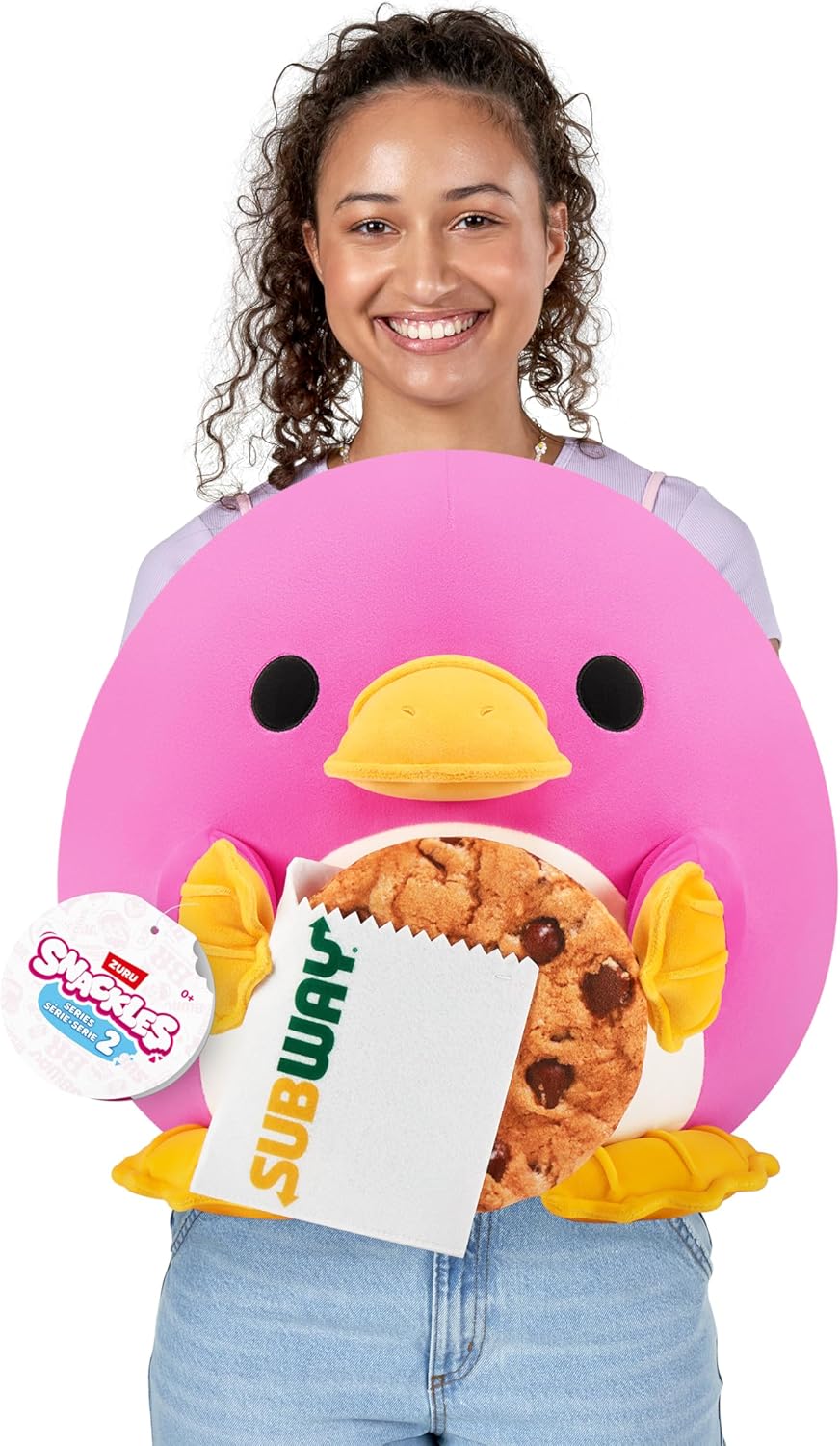 Snackles, Series 2, Platypus (Subway, Cookie), Plush Toy, Cuddly Squishy Comfort Plush with License Snack Brand Accessory, Medium (35 cm), Brown Box, (Platypus)