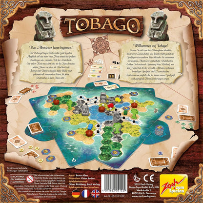Zoch zum Spielen 601105152 Tobago Zoch 601105152-Tobago (New Edition) -Classic, Family Adults and Children, Group Game for 2-4 Players, from 10 Years, Multicoloured
