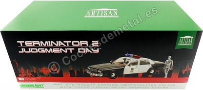 Greenlight- Terminator T-1000 Coches en Miniatura de colección, Color Negro/Blanco (19105