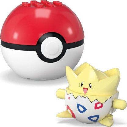 MEGA Pokémon Bouwset voor actiefiguren, Pokéballenset van 2, Togepi en Piplup, 41 onderdelen, speelgoed voor kinderen, JCT44