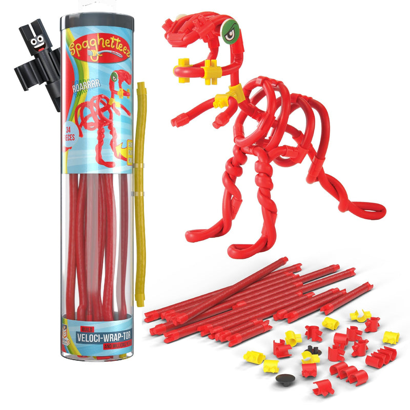 Spaghetteez antistress speelgoed voor kinderen vanaf 5 jaar, educatieve Montessori-knutselset voor jongens en meisjes, flexibele bouwstenen