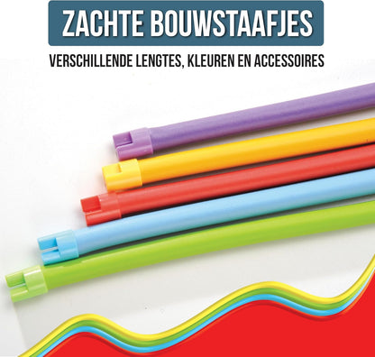 Spaghetteez antistress speelgoed voor kinderen vanaf 5 jaar, educatieve Montessori-knutselset voor jongens en meisjes, flexibele bouwstenen