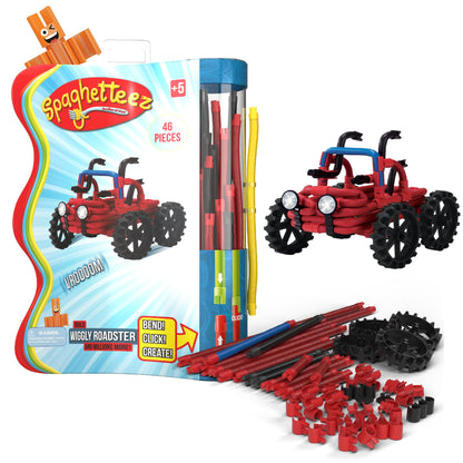 Spaghetteez antistress speelgoed voor kinderen vanaf 5 jaar, educatieve Montessori-knutselset voor jongens en meisjes, flexibele bouwstenen