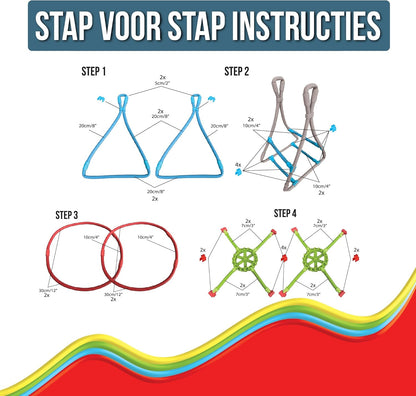 Spaghetteez antistress speelgoed voor kinderen vanaf 5 jaar, educatieve Montessori-knutselset voor jongens en meisjes, flexibele bouwstenen