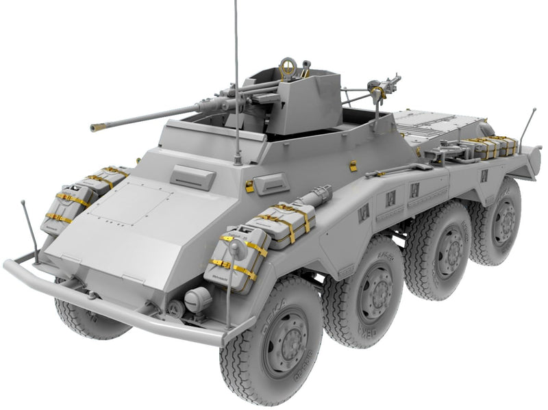Miniart 35431 1:35 Dt. Sd.Kfz.234/3 2cm Lafette 38 - riproduzione fedele, modellismo, kit in plastica, artigianato, hobby, incollaggio, kit modello, montaggio