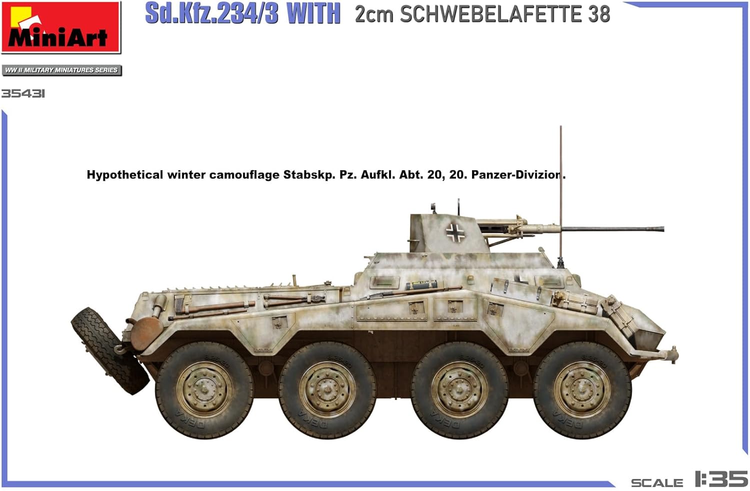 Miniart 1:35 - Sd.Kfz.234/3 w/ 2cm Schwebelafette 38