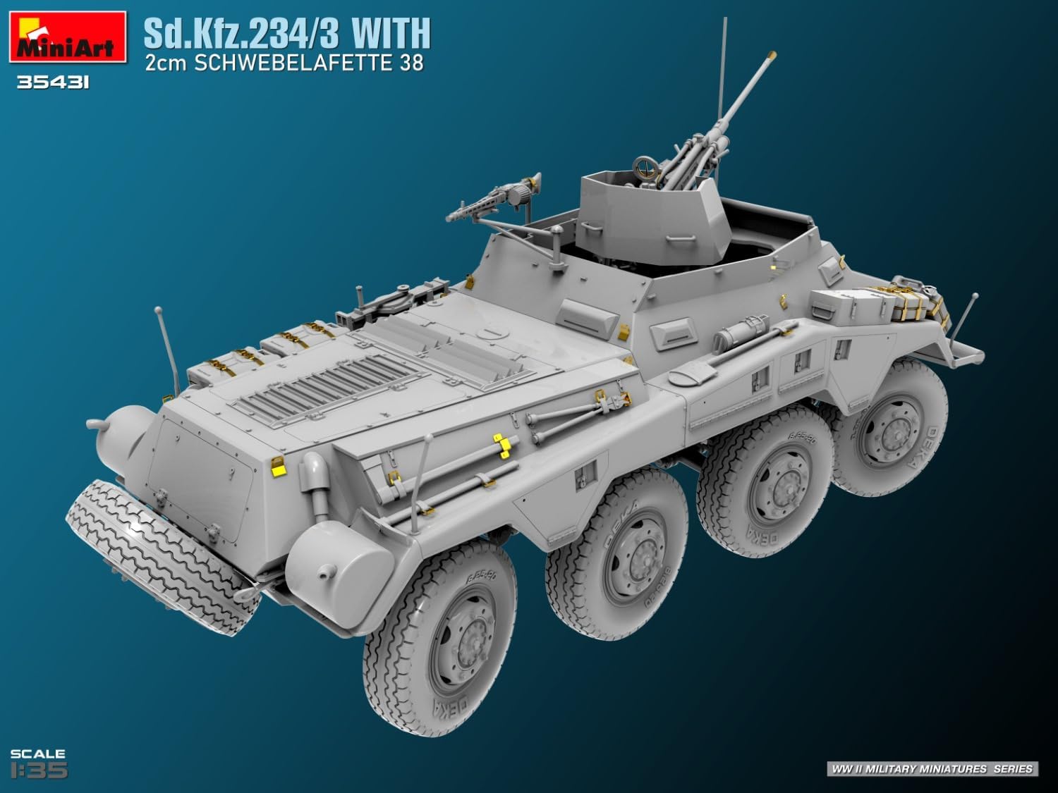 Miniart 1:35 - Sd.Kfz.234/3 w/ 2cm Schwebelafette 38