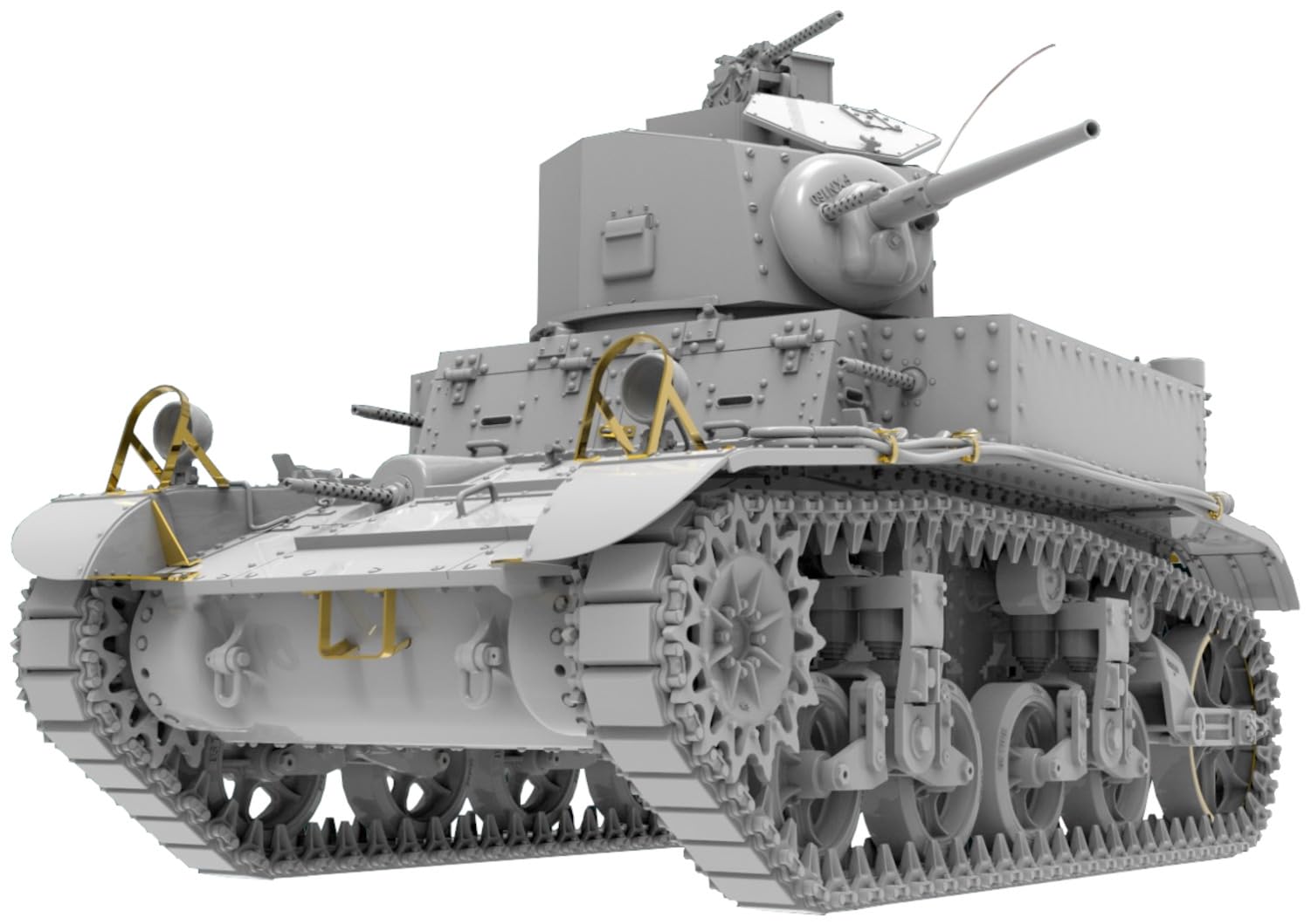 Miniart 35417 1:35 US M3 Stuart Diesel Early Production - riproduzione fedele, modellismo, kit in plastica, artigianato, hobby, incollaggio, kit di modellismo, assemblaggio