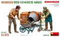 Mini Art 38077 1:35 Figurines Set Ouvrier du bâtiment avec malaxeur (2) - Reproduction fidèle, modèle réduit, kit Plastique, Bricolage, Loisirs créatifs, Collage, kit modèle, à Assembler
