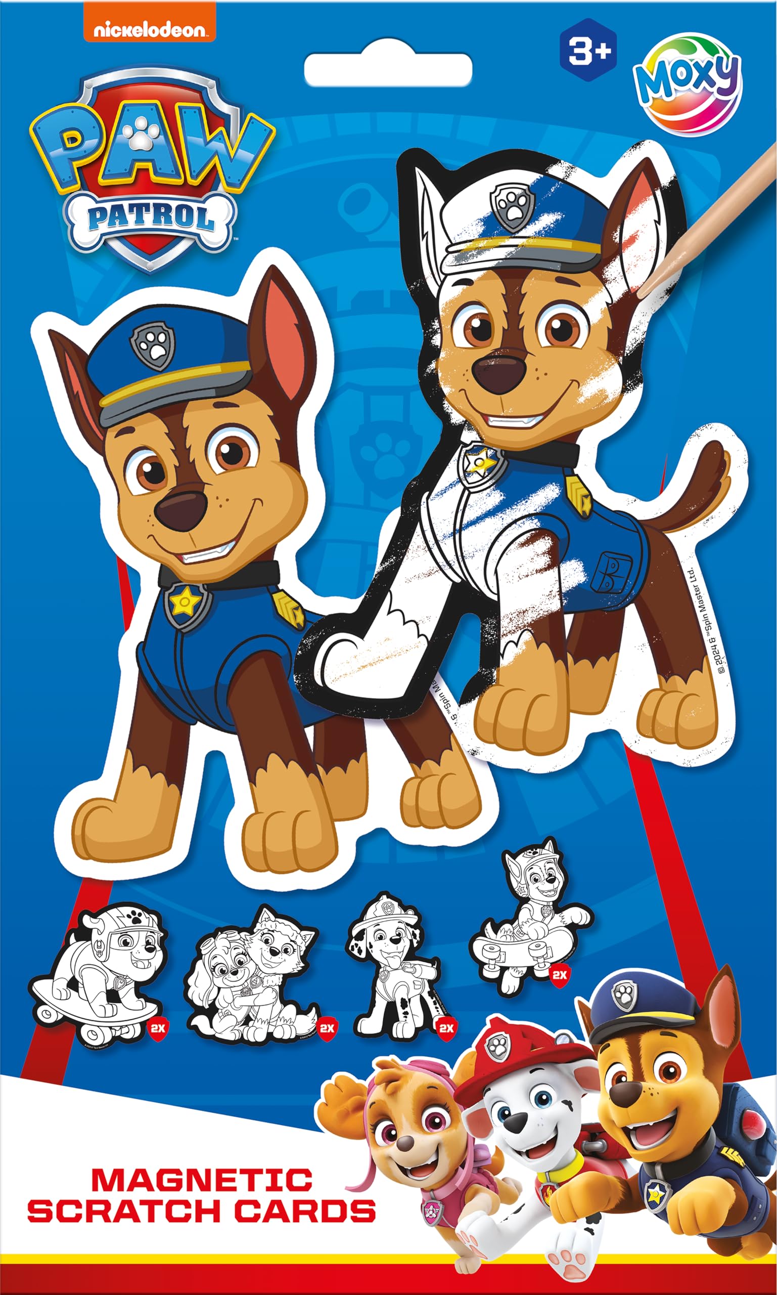 Paw Patrol Scratch Art Magnet Kit, Creative Activity Set with Scratching Tool, Children's Arts and Crafts
