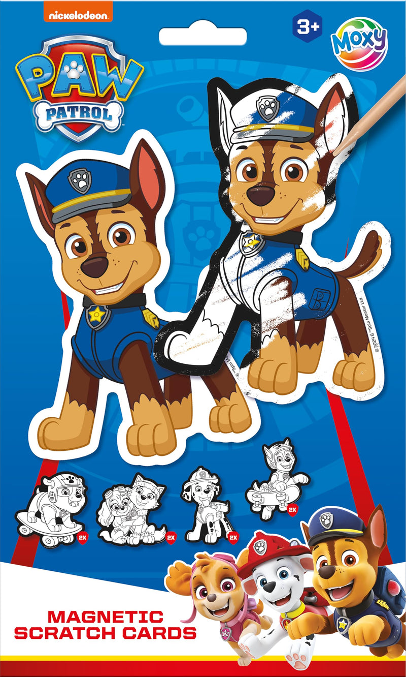 Paw Patrol Scratch Art Magnet Kit, Creative Activity Set with Scratching Tool, Children's Arts and Crafts