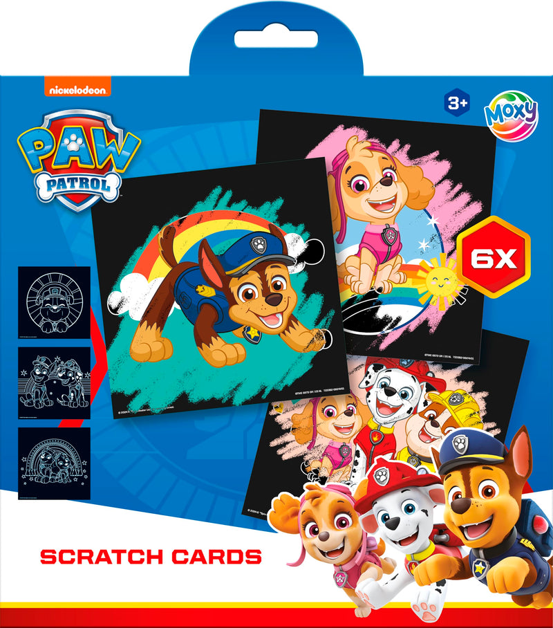 Paw Patrol Scratch Cards for Children, Ages 3+, Pack of 6