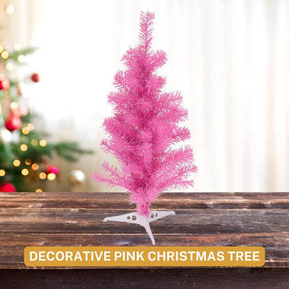 SELF IMPORT AGENCIES Decorazione moderna compatta di vacanza dell'albero di Natale di rosa fucsia di 60cm per i piccoli spazi