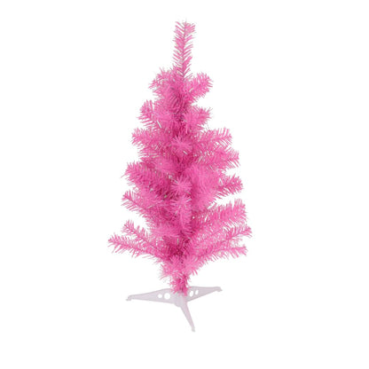 SELF IMPORT AGENCIES Decorazione moderna compatta di vacanza dell'albero di Natale di rosa fucsia di 60cm per i piccoli spazi
