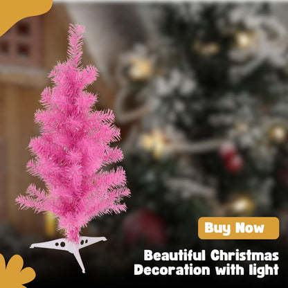SELF IMPORT AGENCIES Decorazione moderna compatta di vacanza dell'albero di Natale di rosa fucsia di 60cm per i piccoli spazi