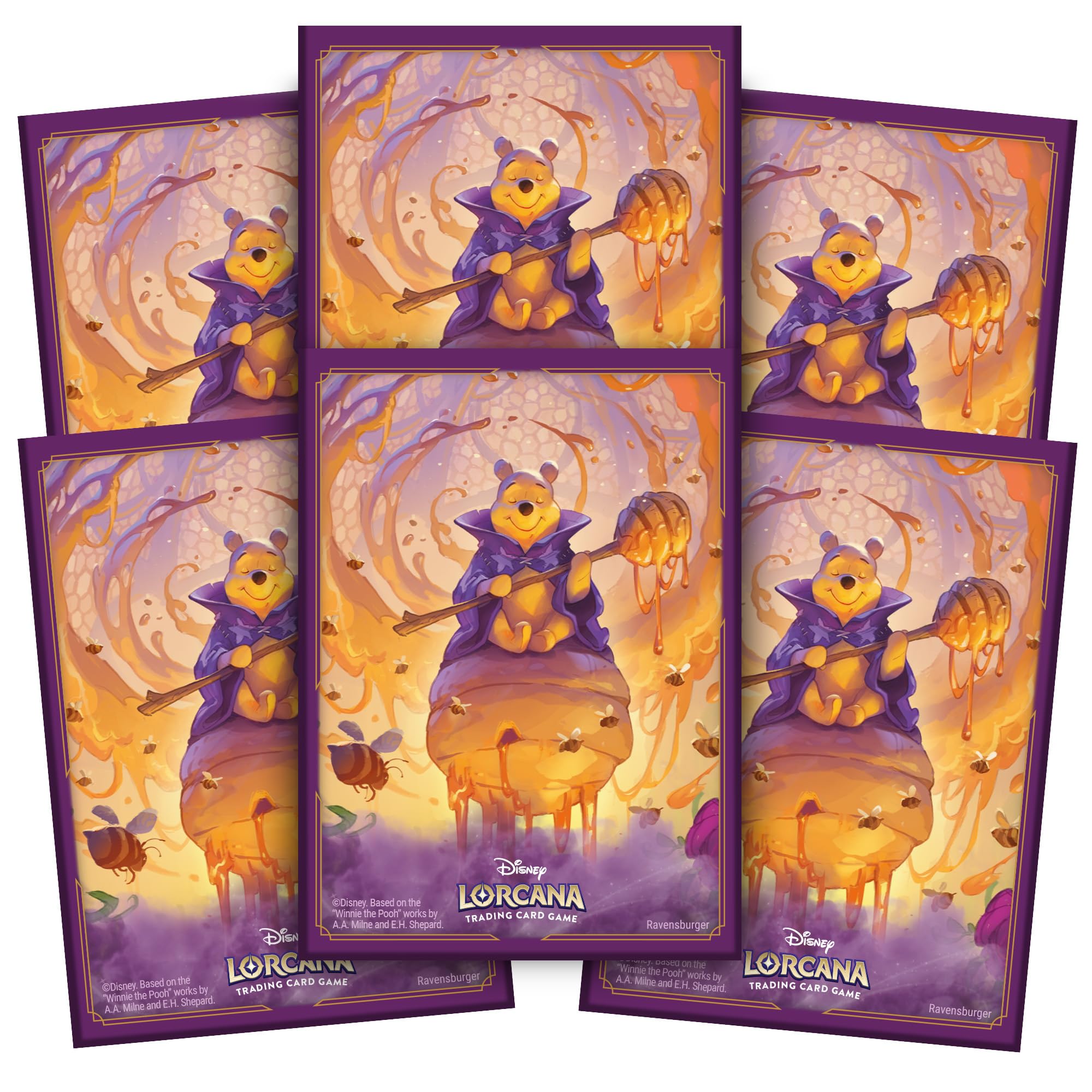 Ravensburger Disney Lorcana TCG Trading Adults and Kids 8 Years Up - Winnie The Pooh 65 Card Sleeves - Set 6: Azurite Sea