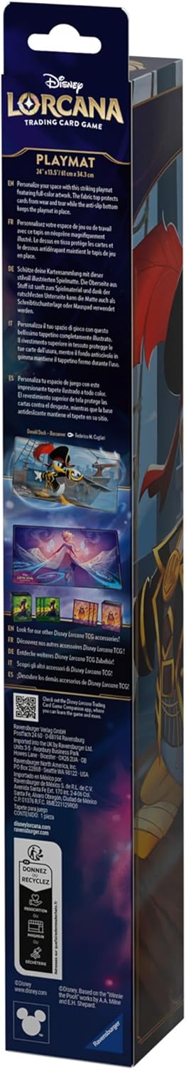 Ravensburger Disney Lorcana TCG Playmat Featuring Donald Duck – Buccaneer by Federico M. Cugliari | Protects Cards | Versatile Game, Desk, or Mouse Pad | Suitable for Ages 8+