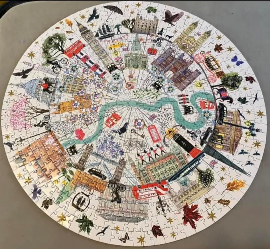 Gibsons White Logo Collection Buildings of London-Puzzle Circular de 500 Piezas (G3700