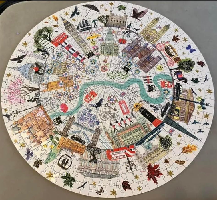 Gibsons White Logo Collection Buildings of London-Puzzle Circular de 500 Piezas (G3700