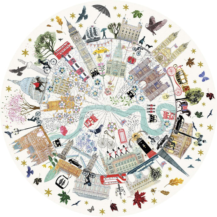 Gibsons White Logo Collection Buildings of London-Puzzle Circular de 500 Piezas (G3700