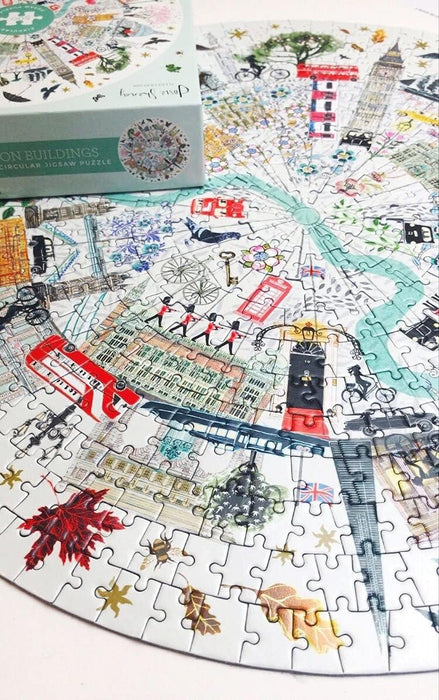 Gibsons White Logo Collection Buildings of London-Puzzle Circular de 500 Piezas (G3700