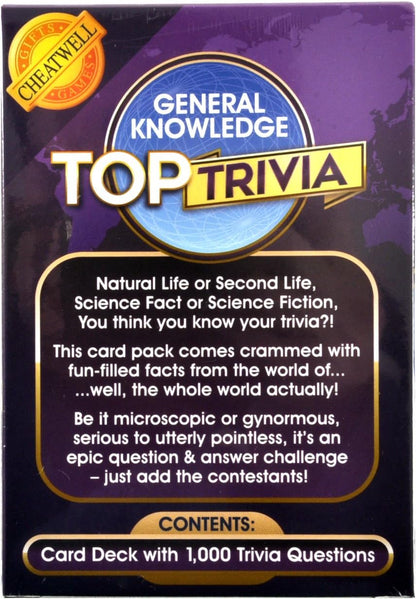 Cheatwell Games Top Trivia-General Knowledge, for ages 14+