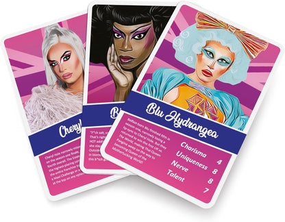 Bubblegum Stuff Top Drags UK - Juego de cartas no oficial de Drag Race UK - Sashay Your Way to Victory - Canal Carisma, singularidad, nervio y talento - Diversión de cultura pop para todas las edades