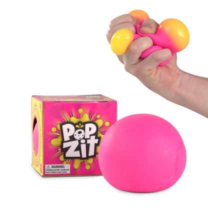 Bubblegum Stuff Pop-Zit - The Ultimate Pimple Popping Stress Reliever - Squishy Silicone Ball with Fake Pus - Perfect for Stress Relief - Fun Gift for Pimple-Popping Enthusiasts (6 x 6 x 6 cm