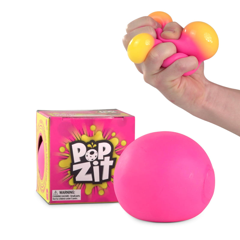 Bubblegum Stuff Pop-Zit - The Ultimate Pimple Popping Stress Reliever - Squishy Silicone Ball with Fake Pus - Perfect for Stress Relief - Fun Gift for Pimple-Popping Enthusiasts (6 x 6 x 6 cm