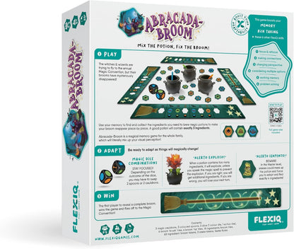 FlexiQ | Abracada-Broom | Family Game | Ages 6+ | 2-5 Players | 20 Minutes Playing Time