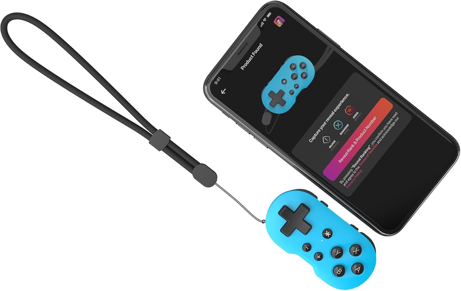 CRKD ATOM - Collectible Keychain Controller for Nintendo Switch, PC, Mac, Mobile and Smart TV (Sky Blue
