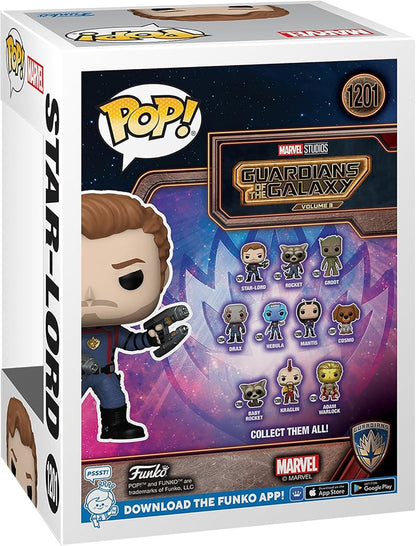 Funko POP Vinyl Marvel: GOTG3 - Star-Lord -Bobblehead, Glow in The Dark Uniform Edges Collectible Figure, Guardians of The Galaxy: Volume 3