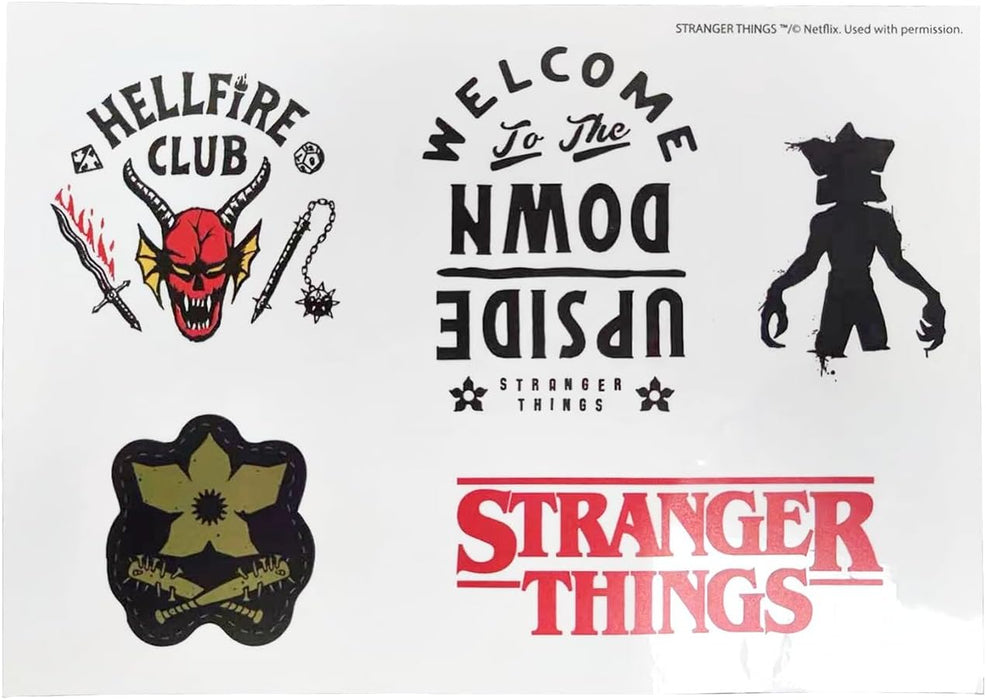 Neamedia Icons Netflix Chill Kit - Stranger Things, Official license, Fleece blanket, Collectible figurine, Stainless steel water bottle, Stickers board, gift idea for geeks and fans, christmas