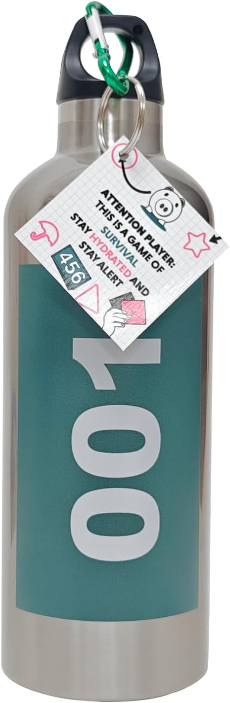 Neamedia Icons Netflix Chill Kit - Squid Game, Official license, Comfort blanket, Collectible figurine, Stainless steel water bottle, Stickers board, Geek gift idea for fans