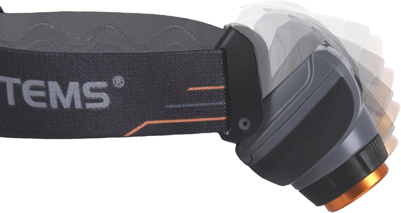 Lifesystems Intensity 580 Lumen Rechargeable Water Resistant LED Head Torch with Adjustable Beam Plus 5 Lighting Modes, Black