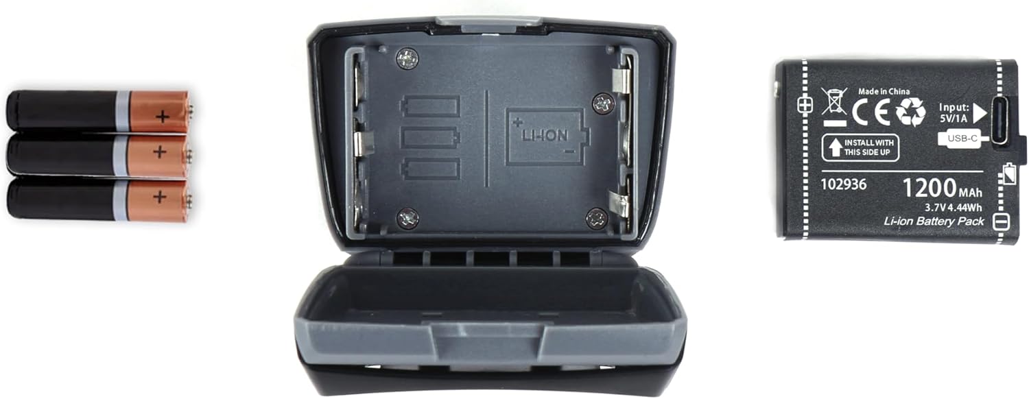 Lifesystems Intensity 580 Lumen Rechargeable Water Resistant LED Head Torch with Adjustable Beam Plus 5 Lighting Modes, Black