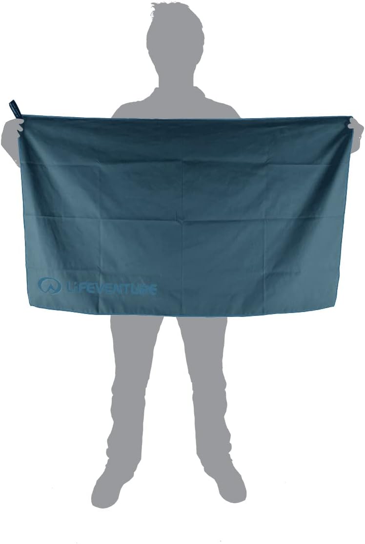 Lifeventure Recycled SoftFibre Travel Towel | Compact, Lightweight Quick-Dry Sports & Beach Towel, Sand-Free Design