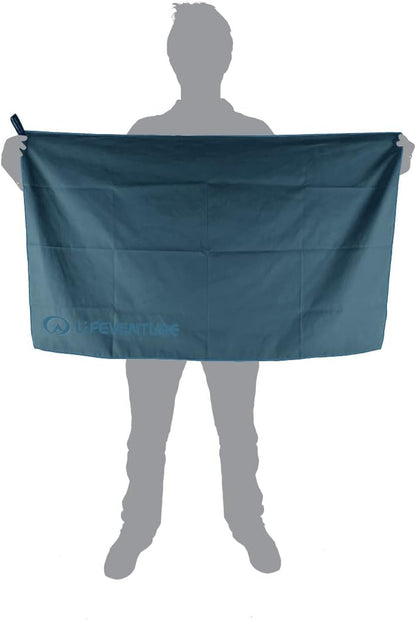 Lifeventure Recycled SoftFibre Travel Towel | Compact, Lightweight Quick-Dry Sports & Beach Towel, Sand-Free Design