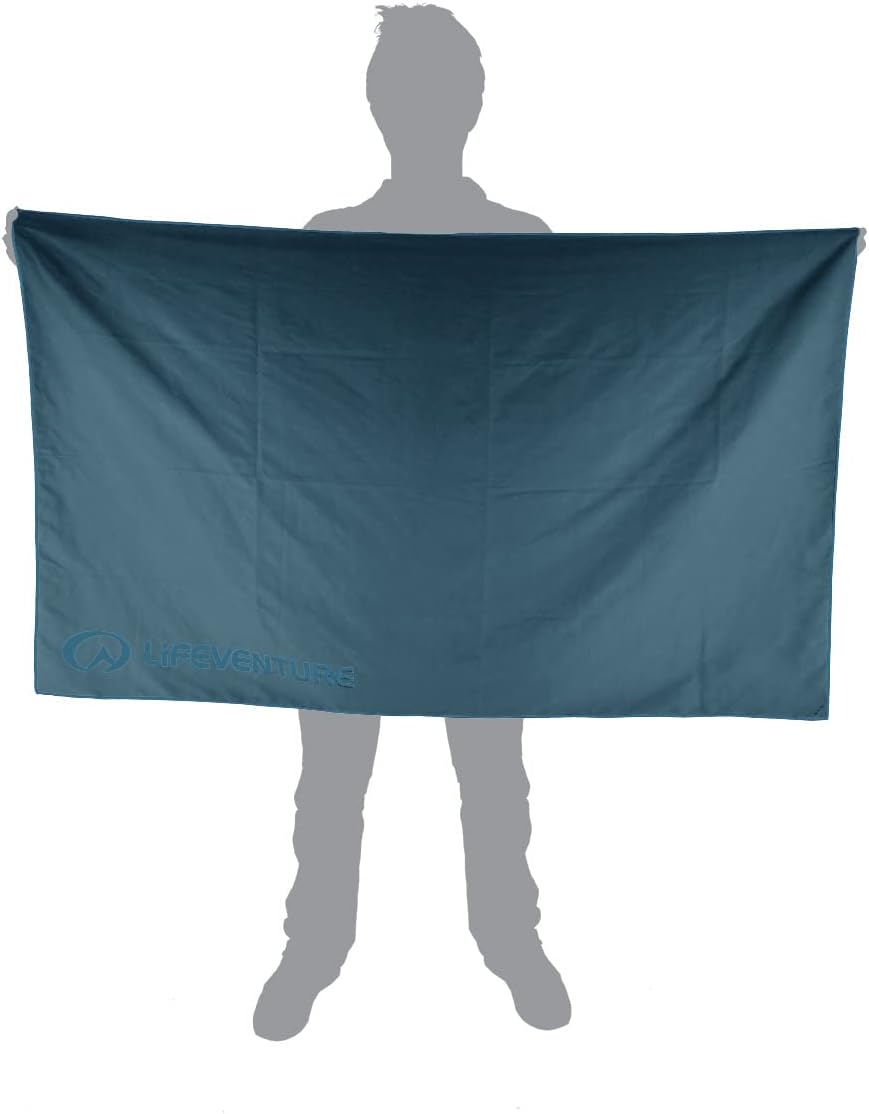 Lifeventure Recycled SoftFibre Travel Towel | Compact, Lightweight Quick-Dry Sports & Beach Towel, Sand-Free Design