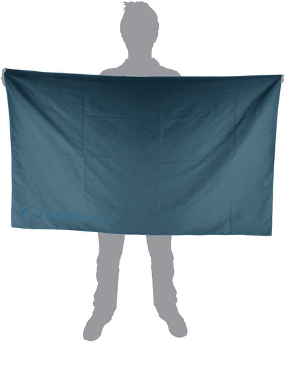 Lifeventure Recycled SoftFibre Travel Towel | Compact, Lightweight Quick-Dry Sports & Beach Towel, Sand-Free Design