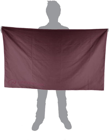 Lifeventure Recycled SoftFibre Travel Towel | Compact, Lightweight Quick-Dry Sports & Beach Towel, Sand-Free Design