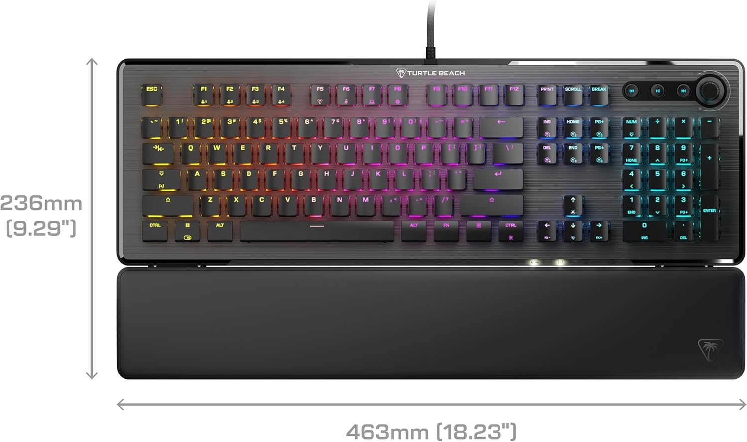 Turtle Beach Keyboard Mechanical Vulcan Ii, Black, Linear, Us