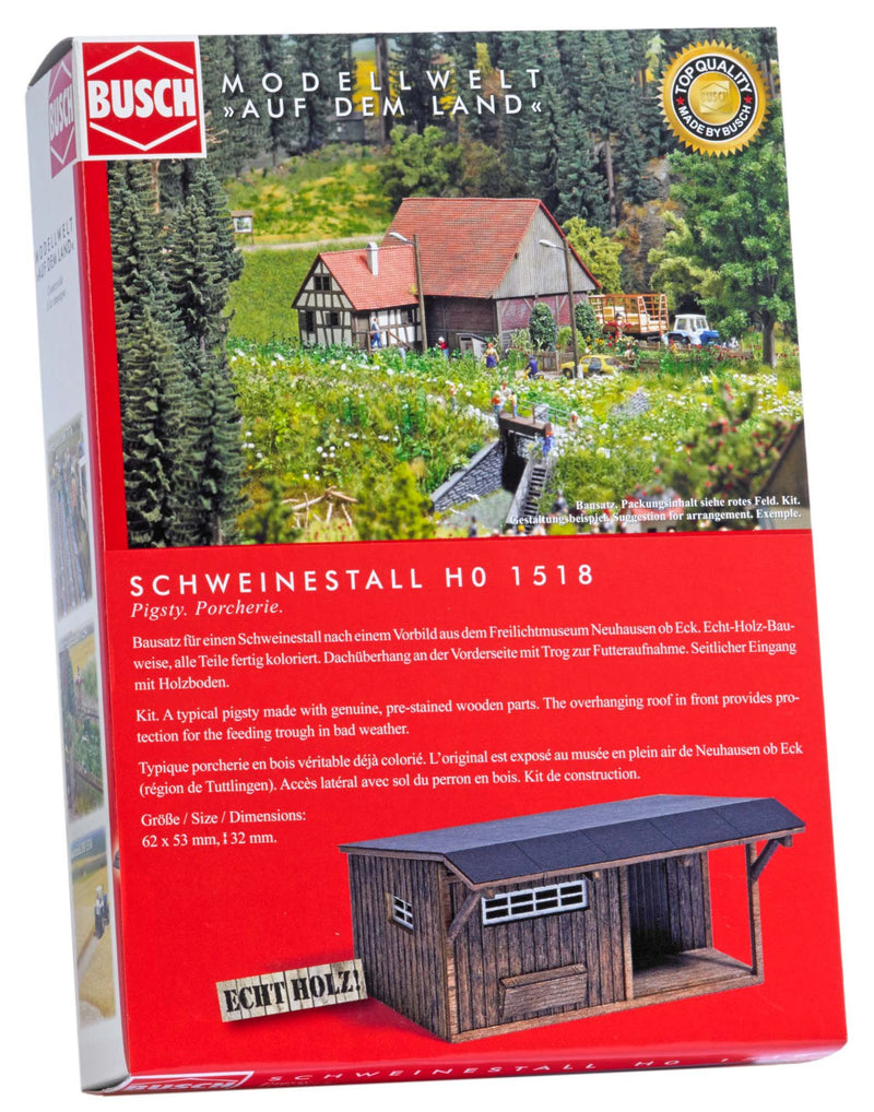 Busch 1518 - varkenstal, voertuig